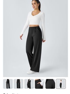 HALARA DayStretch High Waisted Black Straight Leg Work Pants